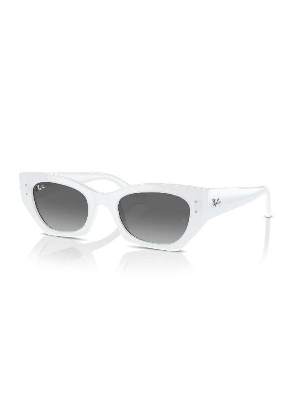 New Ray-Ban Unisex Sunglasses White Aviator Grey Lens Injected Frame Ray Ban 49